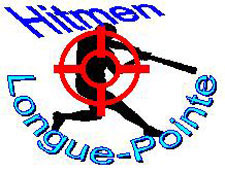 Logo for the original Longue-Pointe Hitmen in the CBA, Lamarre's Team, ex-commissioner, Ultimate Strat Baseball