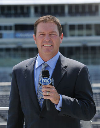 Photo of Jeff Montgomery at Fox Sports as a KC Royal TV Announcer, Ultimate Strat Baseball