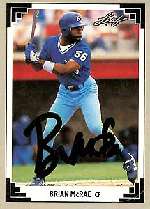Baseball Card of Brian McRae when he was a ballplayer for the KC Royals in the 1990's, Ultimate Strat Baseball